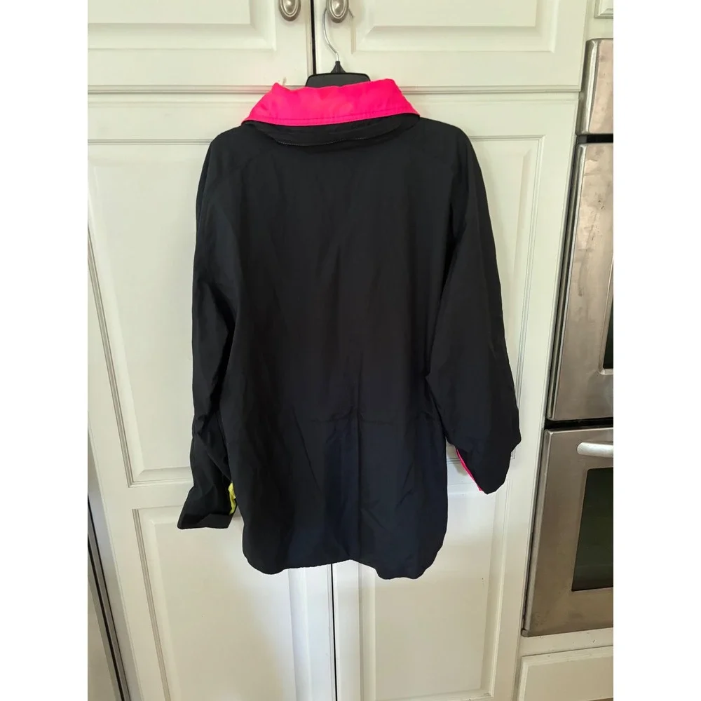 Vintage Cold‎ Storage Black Neon Windbreaker Jacket Unisex M could fit large